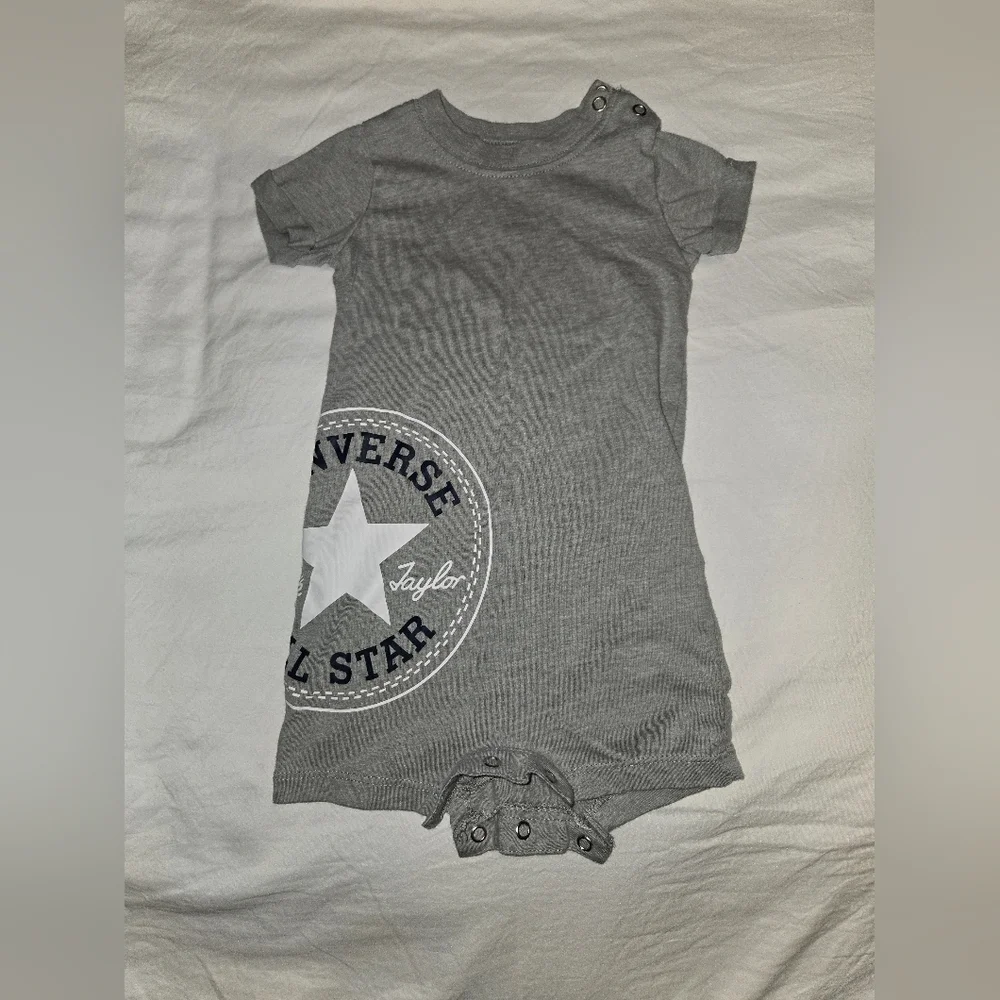 Gray Converse Baby Romper